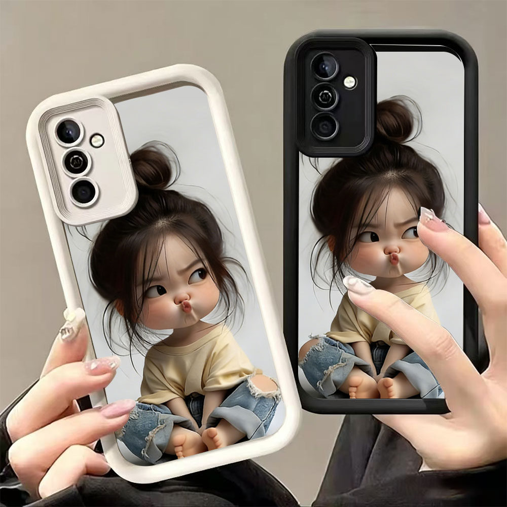 Phone Cases For Girls - Meatball Head Girl Silicone Shockproof Phone