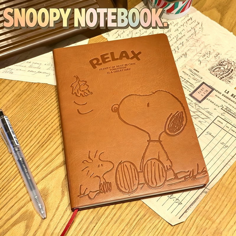 Phone Cases The Dairy - Vintage Snoopy A5 Leather Notebook Cute