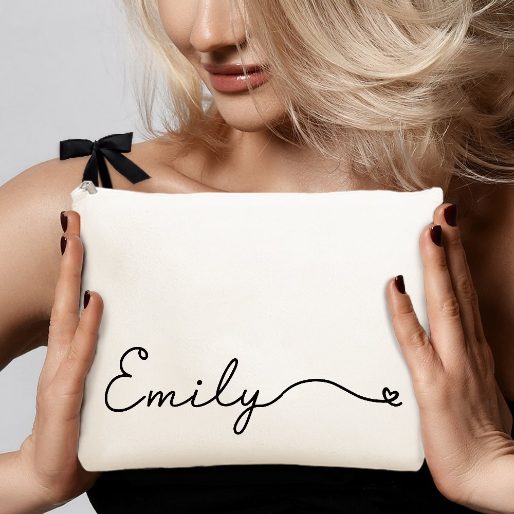 Custom Name Canvas Makeup Bag  - огляд і ціна Monogram Custom Case