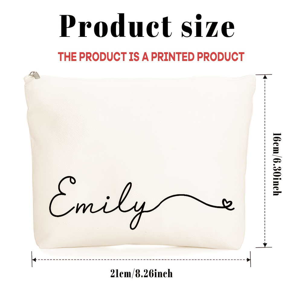 Custom Name Canvas Makeup Bag  - огляд і ціна Monogram Custom Case
