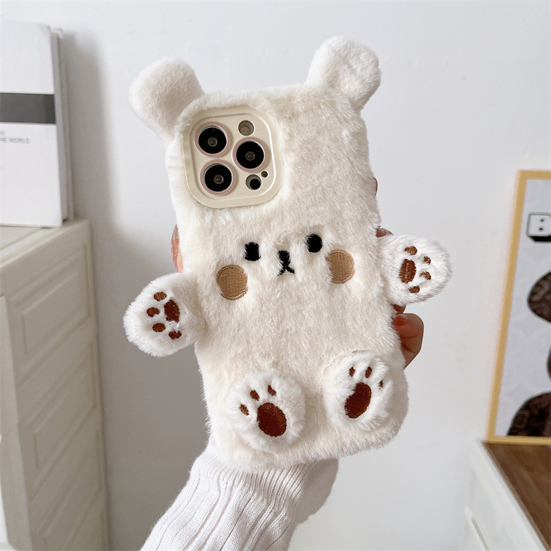 Korean 3D Cartoon Bear Fluffy  - огляд і ціна Apple Iphone 15 Pro Max