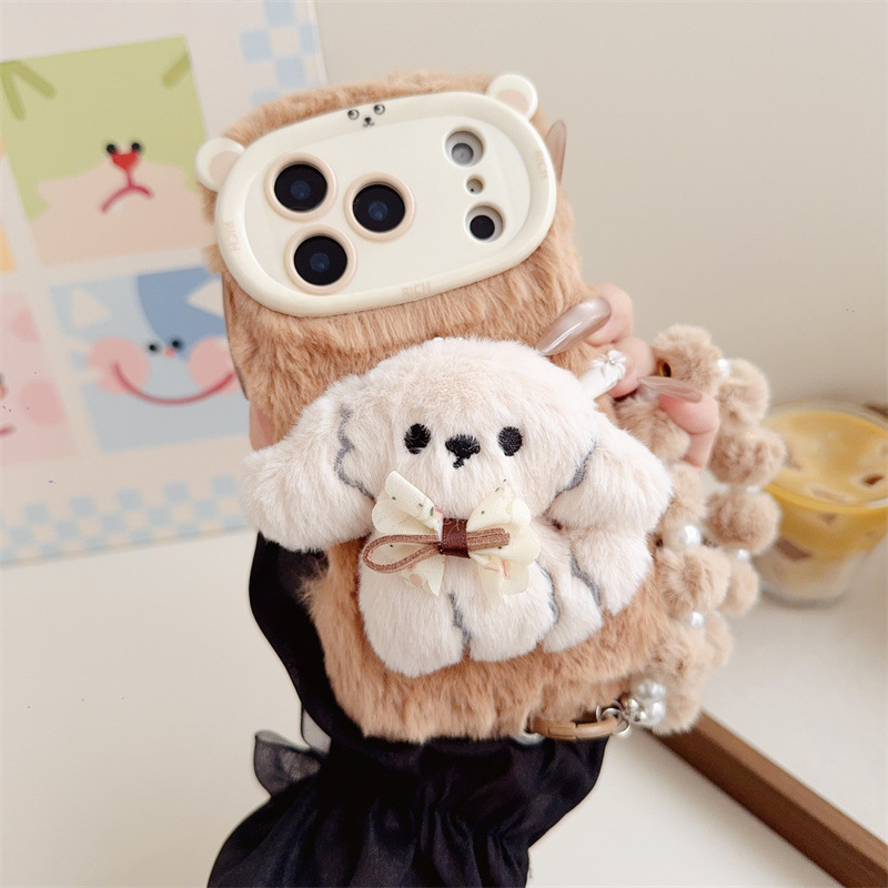 3D Cartoon Bowknot Puppy Warm  - огляд і ціна Apple Iphone 15 Pro Max