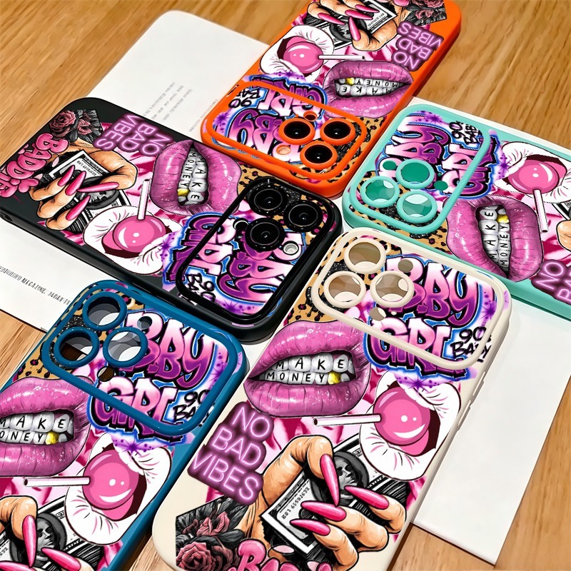 Hip Hop Pink Lips Baby Girl Gr - огляд і ціна Phone Cases For Girls