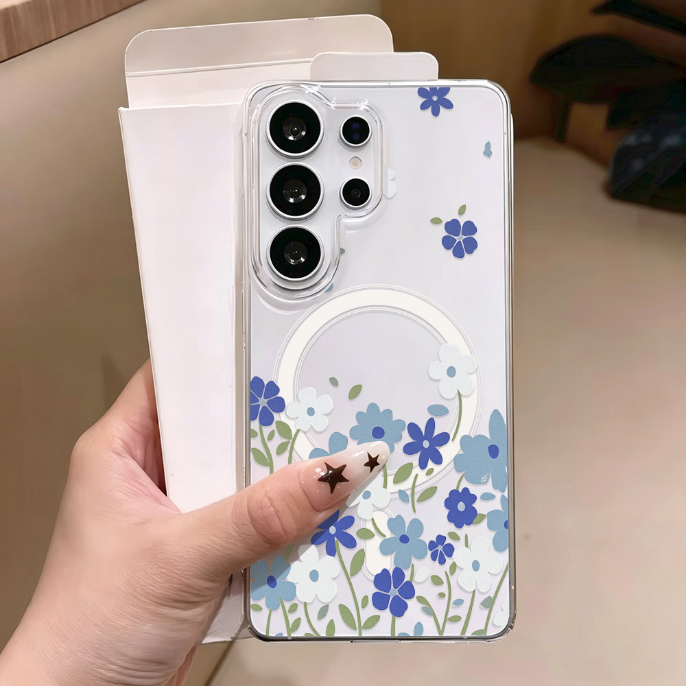 Blue Flower Magnetic Phone Cas - огляд і ціна Phone Cases Quality