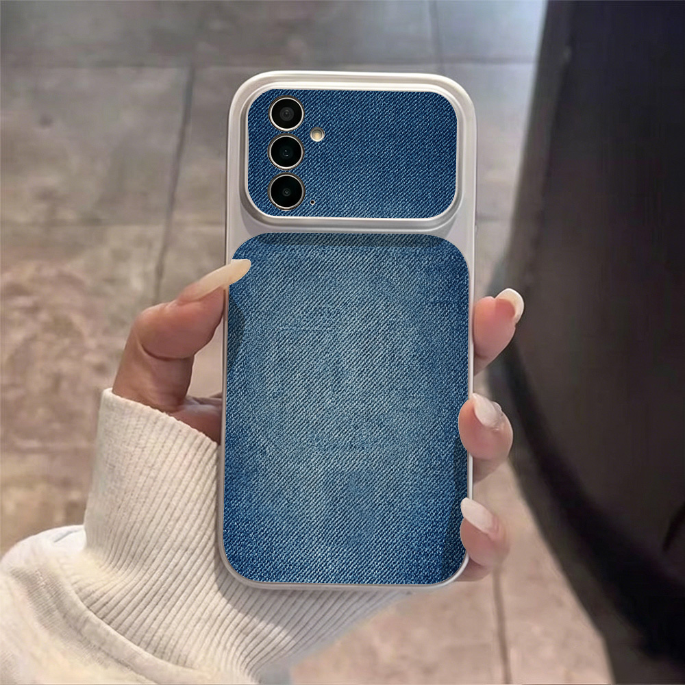 Retro Blue Denim PU Leather Ph - огляд і ціна Phone Cases Quality